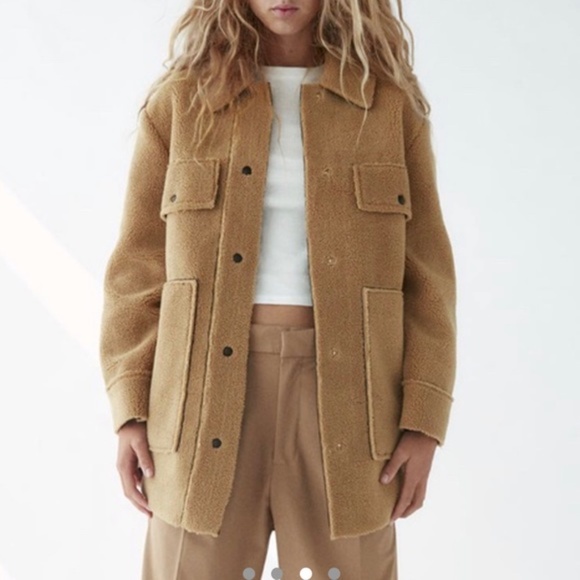 Double faced overshirt shacket fleece - Picture 4 of 15